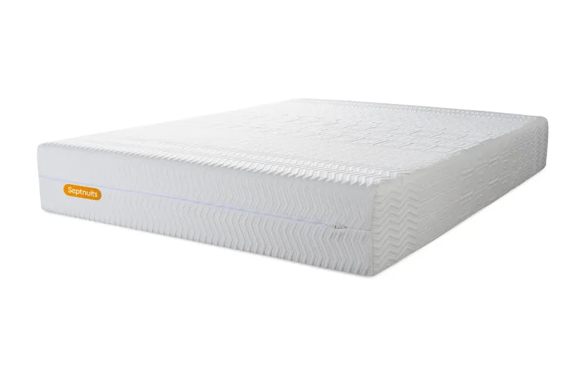 Pack lit complet 160x200 cm - Matelas + 2 Sommiers Blancs + 2 oreillers + Couette - Memo Bio