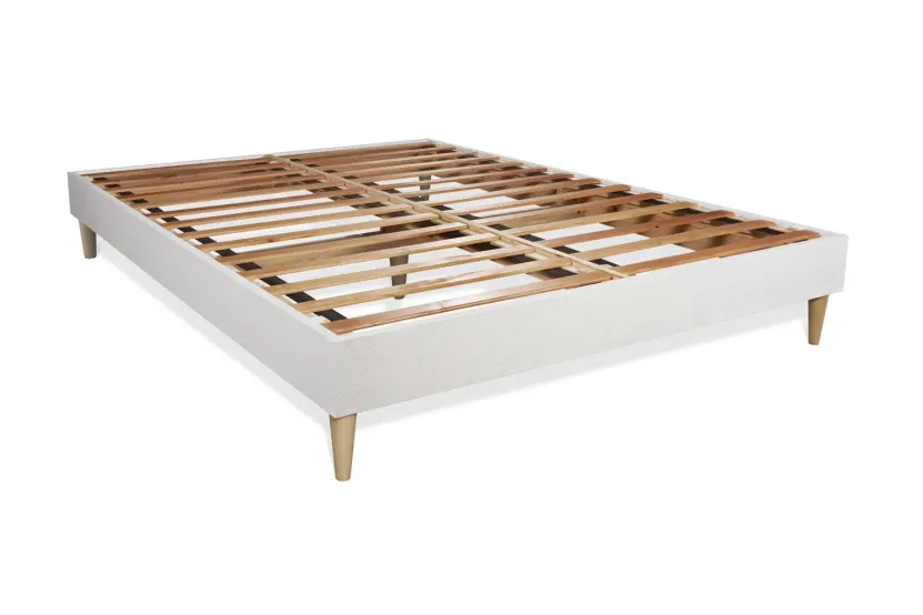 Ensemble Matelas Sommier 200x200 cm - Sommier Blanc (en kit) - Memo