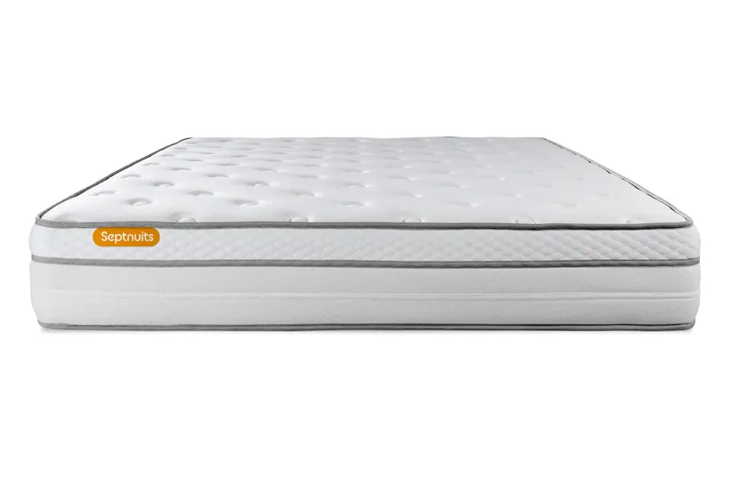 Ensemble Matelas Sommier 200x200 cm - 2 Sommiers Blanc - Memo Luxe