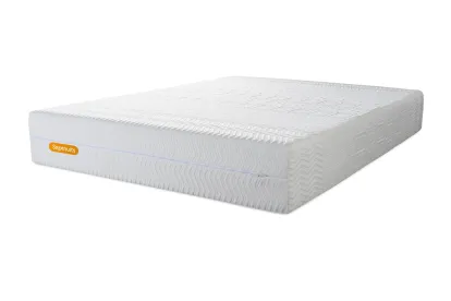 Pack lit complet 160x200 cm - Matelas + 2 Sommiers Gris + 2 oreillers + Couette - Memo Bio