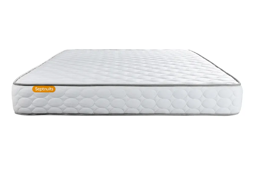 Ensemble Matelas Sommier 200x200 cm - 2 Sommiers Gris - Memo