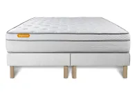 Ensemble Matelas Sommier 200x200 cm - 2 Sommiers Blanc - Memo Luxe Ensemble Matelas Sommier 200x200 cm - 2 Sommiers Blanc - Memo Luxe
