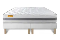 Ensemble Matelas Sommier 200x200 cm - 2 Sommiers Blanc - Memo Spring Ensemble Matelas Sommier 200x200 cm - 2 Sommiers Blanc - Memo Spring