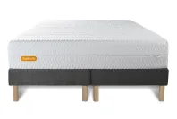 Ensemble Matelas Sommier 160x200 cm - 2 Sommiers Gris - Memo Bio Ensemble Matelas Sommier 160x200 cm - 2 Sommiers Gris - Memo Bio