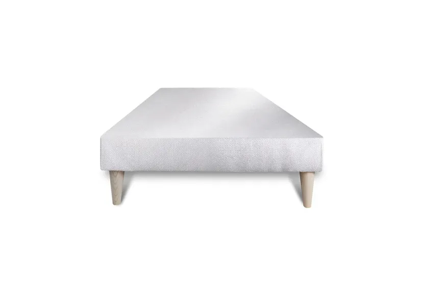 Ensemble Matelas Sommier 90x190 cm - Sommier Blanc (déjà monté) - Memo Bio