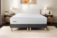 Ensemble Matelas Sommier 160x200 cm - 2 Sommiers Gris - Memo Bio Ensemble Matelas Sommier 160x200 cm - 2 Sommiers Gris - Memo Bio