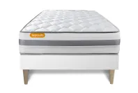 Ensemble Matelas Sommier 90x190 cm - Sommier Blanc (en kit) - Memo Spring Ensemble Matelas Sommier 90x190 cm - Sommier Blanc (en kit) - Memo Spring
