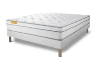 Ensemble Matelas Sommier 140x200 cm - Sommier Blanc (déjà monté) - Memo Luxe Ensemble Matelas Sommier 140x200 cm - Sommier Blanc (déjà monté) - Memo Luxe
