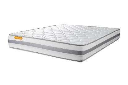 Ensemble Matelas Sommier 140x190 cm - Sommier Blanc (en kit) - Memo Spring