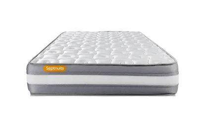 Ensemble Matelas Sommier 90x200 cm - Sommier Gris (d&eacute;j&agrave; mont&eacute;) - Memo Plus