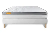 Ensemble Matelas Sommier 140x190 cm - Sommier Blanc (déjà monté) - Memo Zen Ensemble Matelas Sommier 140x190 cm - Sommier Blanc (déjà monté) - Memo Zen
