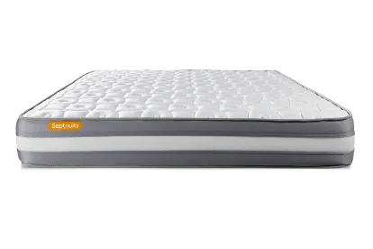 Ensemble Matelas Sommier 140x200 cm - Sommier Blanc (d&eacute;j&agrave; mont&eacute;) - Memo Plus