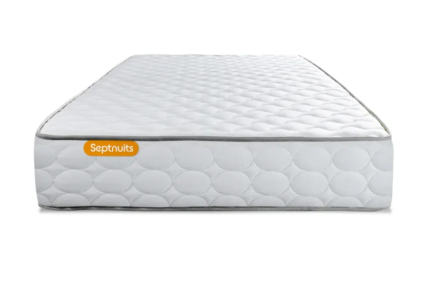 Ensemble Matelas Sommier 90x190 cm - Sommier Gris (déjà monté) - Memo