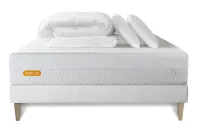 Pack lit complet 200x200 cm - Matelas + Sommier Blanc (en kit) + 2 oreillers + Couette - Memo Bio Pack lit complet 200x200 cm - Matelas + Sommier Blanc (en kit) + 2 oreillers + Couette - Memo Bio