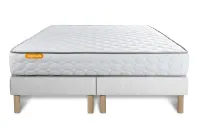 Ensemble Matelas Sommier 200x200 cm - 2 Sommiers Blanc - Memo Ensemble Matelas Sommier 200x200 cm - 2 Sommiers Blanc - Memo