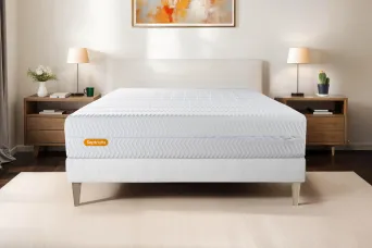 Ensemble Matelas Sommier 180x200 cm - Sommier Blanc (en kit) - Memo Bio