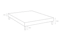 Sommier Tapissier 140x200 cm - Toile - Blanc Sommier Tapissier 140x200 cm - Toile - Blanc