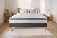 Ensemble Matelas Sommier 200x200 cm - Sommier Gris (en kit) - Memo Zen Ensemble Matelas Sommier 200x200 cm - Sommier Gris (en kit) - Memo Zen